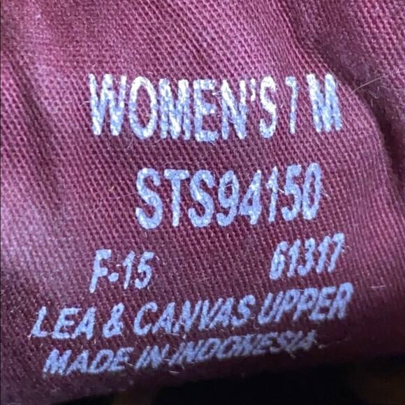 Sperry A/O 2-Eye Fleck Purple Canvas Tan Leather Loafer Boat Shoes Womens Size 7 - Picture 10 of 11